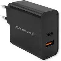 Qoltec 52380, Drinnen, AC, USB, 5 V, 3,25 A, Schwarz