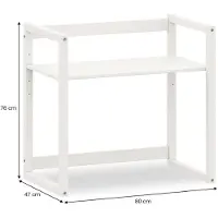 Idimex Kinderschreibtisch SUZA höhenverstellbar Massivholz weiß - Tischplatte in 4 Höhen verstellbar, ideal für kleine Räume, minimalistisches Design im Montessori-Stil