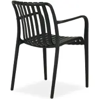 Idimex Gartenstühle TULIPANO im 6er Set aus hochwertigem Kunststoff in schwarz. Wetterfest, stapelbar, UV-beständiges Material für Garten, Balkon & Terrasse.