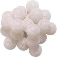 Idimex Lichterkette AMICI mit 20 Kugeln in weiß, Lichtergirlande mit LED-Licht warmes weiß, LED Girlande batteriebetrieben