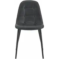 Idimex Esszimmerstühle ALVARO 4er Set Kunstlederbezug - Schwarz/Grau Stühle für Esstisch Küchenstühle essstühle