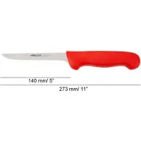 Arcos Ausbeinmesser Farbe - Prof 294022 in Nitrum Edelstahl und mango ergonomische rote Polypropylenklinge und 14 cm Klinge, Schaukasten