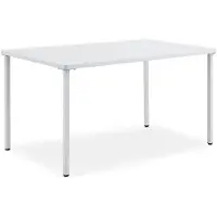 Idimex Gartentisch AZALEA 140x80cm, Weiß - Outdoor Tisch wetterfest für Garten Balkon & Terrasse, Terrassentisch für 6 Personen, Stabil & pflegeleicht Tisch für draußen