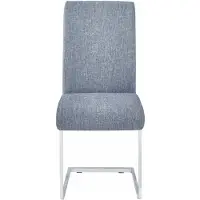 Idimex Schwingstuhl Esszimmerstuhl Freischwinger Stuhl LETICIA, mit Stoffbezug in grau, im 4er Pack