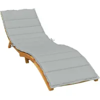 vidaXL Sonnenliegen-Auflage Melange Hellgrau 200x60x4 cm Stoff