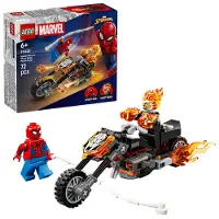 LEGO Spider-Man vs. Ghost Rider auf seinem Motorrad