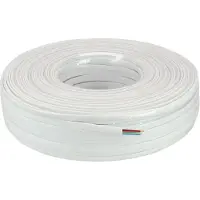 InLine Modularkabel, 6adrig Flachband weiß, 100m Ring