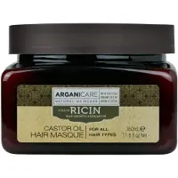 Arganicare Stärkende Rizinusöl-Haarmaske für Haarwachstum, 350 ml