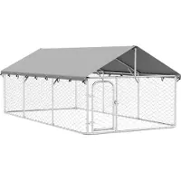 vidaXL Outdoor-Hundezwinger mit Dach 400x200x150 cm