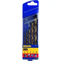 Irwin DRILL BIT METAL HSS CO SET 5 pcs 4.0, 5.0, 6.0, 8.0, 10.0 mm
