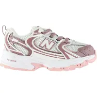 New Balance Unisex für Kinder. I530V1_KL Leder-Sneaker 530 Bungee Lace, beige (21), Wohnung, Schnürsenkel, Lässig, Kinderbekleidung