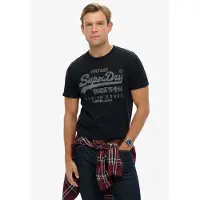 Superdry Rundhalsshirt "VL CLASSIC TEE" Regular Fit, aus Materialmix mit Baumwolle