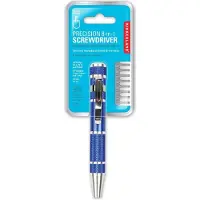 Kikkerland PRECISION 8-IN-1 SCREWDRIVER ASSORTED (CD34-A) Assorted