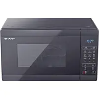 Sharp YC-MG02E-B 2-in-1 Mikrowelle (20 L, 800 W MW, 1000 W Grill, 11 Leistungsstufen), (8 Automatikprogramme, 25,5 cm Glasdrehteller, Timer), Schwarz