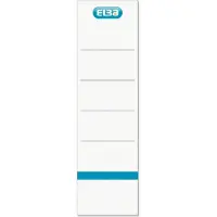 Pierre by Elba Ordnerrücken-Einsteckschild, kurz/breit, weiss aus Karton, beidseitig beschriftbar, Aufdruck Logo
