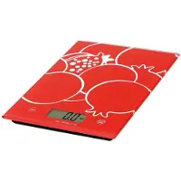 Capida OBSKR, Elektronische Küchenwaage, 5 kg, 1 g, Rot, Gehärtetes Glas, Glas