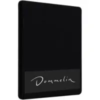 Dommelin Topper Spannbettlaken 5-9 cm Schwarz (Baumwolle 180TC)-140 x 200 cm
