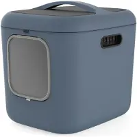 Rotho WHITE XL Katzentoilette - blau