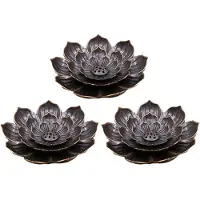 Torribaly 3-Teiliges RäUchergefäß, RäUcherstäBchenhalter für RäUcherstäBchen, Lotus-RäUcherstäBchenhalter mit Abnehmbarem AschefäNger