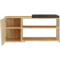 Norda Design | Schuhschrank Fiona Naturel Spaanplaat 104x37x47 cm | NADUVI