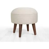 Norda Design | Hocker Deff Samt beige Samt 45x43x45 cm | NADUVI