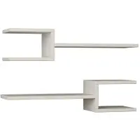 Norda Design | Wandregal Gabel Weiß Spanplatte 75x17.5x22 cm | NADUVI