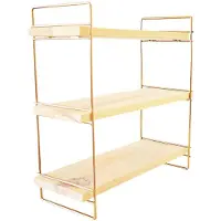 Norda Design | Badregal Luna goldfarben Holz 46x40x16 cm | NADUVI