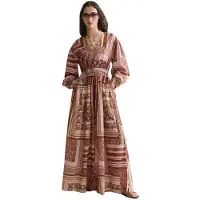 Scotch & Soda Ufu01577t Langes Kleid Mit Langen ärmeln