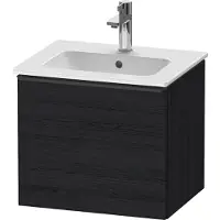 Duravit D-Neo Waschtischunterbau wandhängend, 510x440x402mm, 1 Auszug, mit Griff Diamantschwarz, DE42600BD160000, Farbe: Eiche Schwarz Matt Dekor