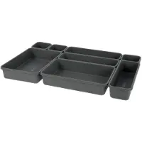 Storage solutions Organizery do szuflad - 8 szt w komplecie, kolor szary