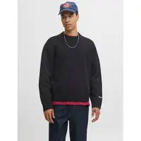 Jack & Jones Rundhalspullover "JORNORREBRO KNIT CREW NECK SN" Baumwollmischung, locker geschnitten