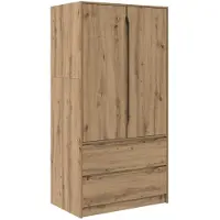 vidaXL Kleiderschrank Artisan-Eiche 79,5 x 49 x 156 cm Holzwerkstoff