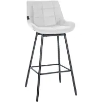 CLP Barhocker Weston Schwenkbar weiß/Kunstleder