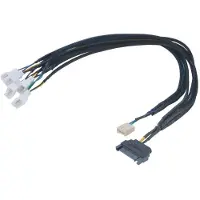 Akasa FLEXA FP5S, 0,45 m, SATA 15-Pin, Schwarz, 40 g, 110 mm, 245 mm