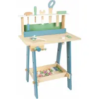 Small Foot Werkbank NordicJunior Holz 74 cm hell/blau/grün/grün