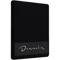 Dommelin Topper Spannbettlaken 10-14 cm Schwarz (Satin 300TC)-90 x 220 cm