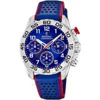 Festina Kinder Uhr Junior Collection F20458/2 Leder Armband-Uhr blau UF20458/2