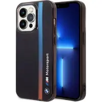 BMW Etui BMHCP14L22HVGV iPhone 14 Pro 6.1" czarny/black IML Tricolor Stripe