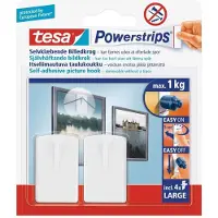 TESA Self-adhesive picture hook POWERSTRIPS 2 pcs. White - 58031-00128-01
