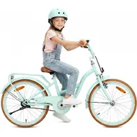 Sun baby Mädchen fahrrad Kinderfahrrad 20 Zoll Mädchen 5 6 7 8 Jahre mit Gepäckträger Ständer Flower bike minze