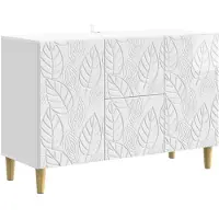 vidaXL Sideboard Hochglanz Weiß 89 x 34,5 x 60 cm Holzwerkstoff