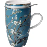 Goebel Teetasse mit Deckel und Sieb " Vincent van Gogh Mandelbaum Blau " in Blau | Gr.: onesize