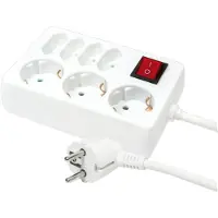 Logilink LPS210, 5 m, IP20, Weiß, 7 AC-Ausgänge, 3500 W, 250 V