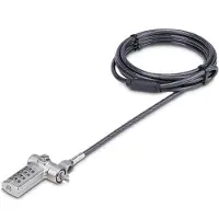 StarTech.com com UNIVCS25-LAPTOP-LOCK, 2 m, Kensington, Nano, Edel, Zahlenschloss, Kunststoff, Stahl, Sc