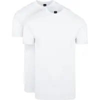 Suitable Obra T-Shirt Hoher Rundhalsausschnitt Weiß 2-Pack