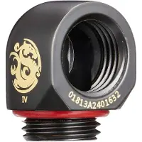 Bitspower Adapter 90 Grad G1/4 Zoll AG auf G1/4 Zoll IG - carbon schwarz