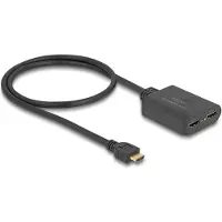 DeLOCK HDMI Splitter 1 x HDMI in zu 2 x HDMI out 4K 60 Hz mit Downscaler