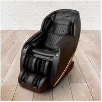 PureHaven Massage-Sessel 180x77x55 cm Knet- & Klopfmassage Heizfunktion Bluetooth USB Sprachsteuerung schwarzes Kunstleder Fuß- Rücken- und Gesäßmassage