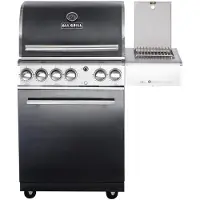ALL' GRILL ALLGRILL Gasgrill CHEF M BLACK Modular Grundmodell 3 Brenner, Seitenkocher, Backburner (500703)