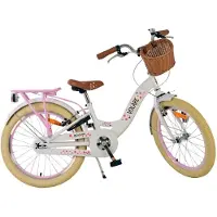 Volare Blossom Kinderfahrrad - Mädchen - 20 Zoll - Weiss - Zwei Handbremsen